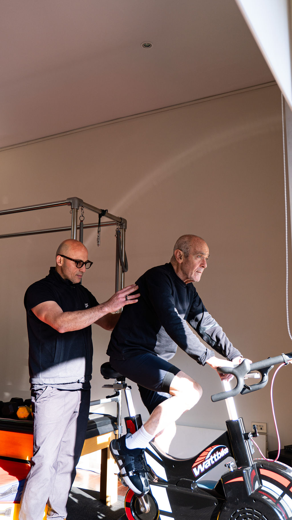 Ozgur coaching a client during a training session